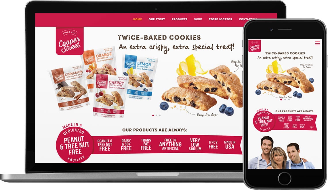 coopers food website design