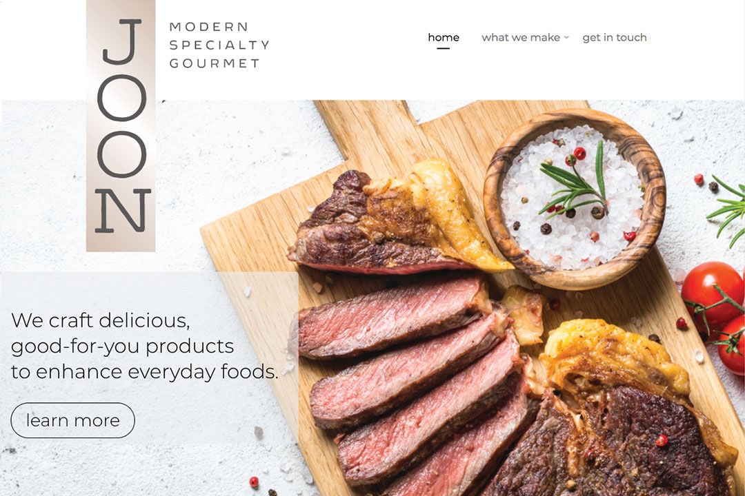 joon food website design