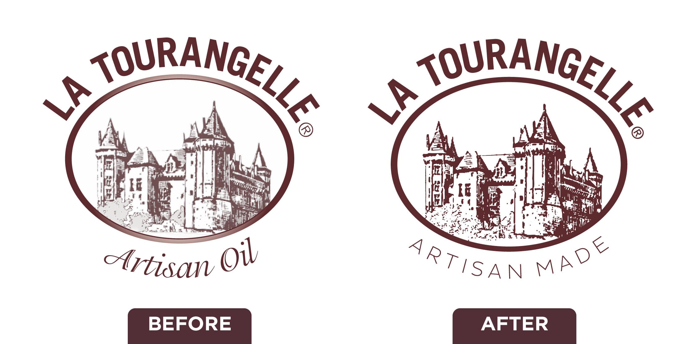 La Tourangelle Logo Design Before and After