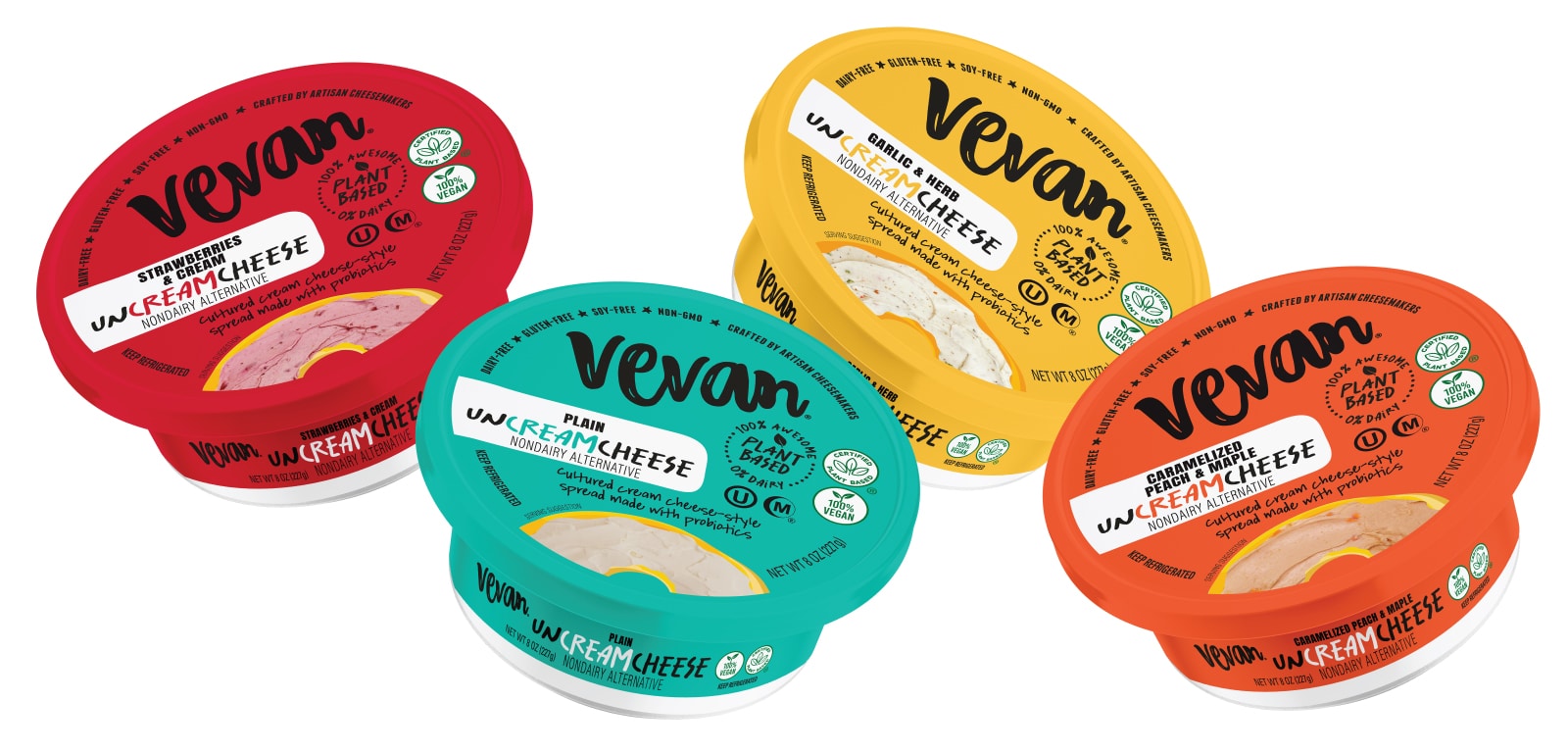 Vevan Uncreamcheese packaging design